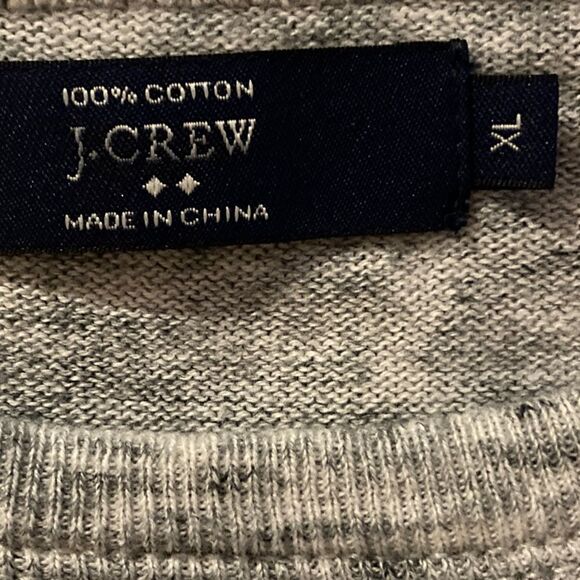 J.Crew 100% Cotton Men’s Sweater Grey Color Size XL - Picture 5 of 7